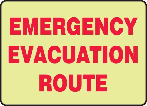 EMERGENCY EVACUATION ROUTE (GLOW)