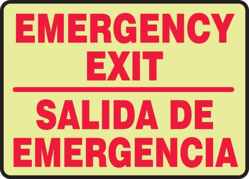 EMERGENCY EXIT (BILINGUAL)