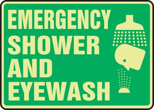 EMERGENCY SHOWER AND EYEWASH (W/GRAPHIC)