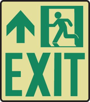 EXIT (W/GRAPHIC) ARROW UP