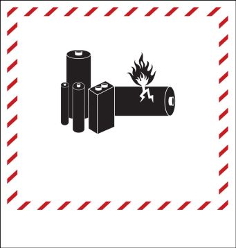 Semi-Custom Hazardous Materials DOT Shipping Labels Extended Tag: Lithium (Blank)