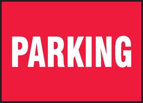 Safety Sign, Legend: PARKING