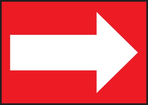 Safety Sign, Legend: (ARROW)
