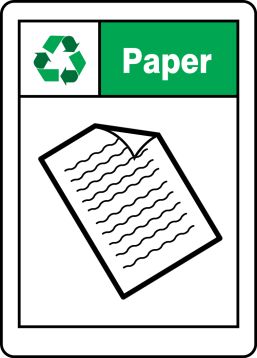 Safety Sign, Legend: PAPER