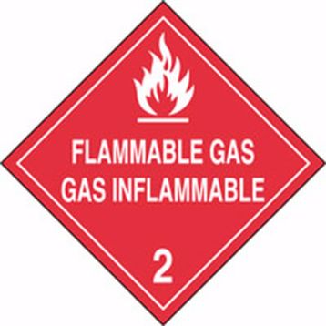 FLAMMABLE GAS / GAS INFLAMMABlE w/graphic