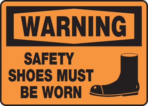 Safety Shoes Must Be Worn OSHA Warning Safety Sign MPPE304