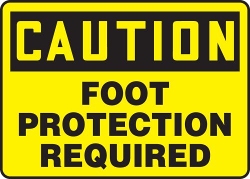 Mandatory Safety Sign Plaquard Sticker Decal OHS WHS worn Foot Protection m.b 