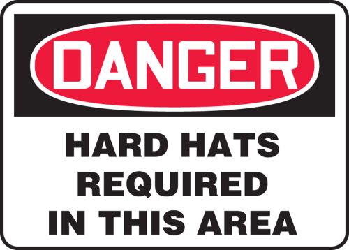 HARD HATS REQUIRED IN THIS AREA