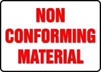 NON CONFORMING MATERIAL