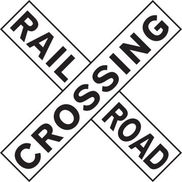 RAILROAD CROSSING X (2 PIECES)