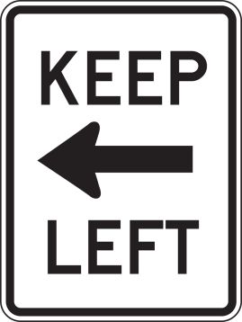 KEEP LEFT (ARROW LEFT)