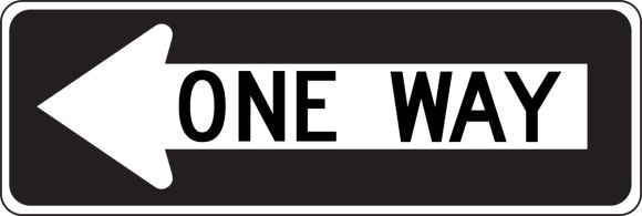ONE WAY (ARROW LEFT)