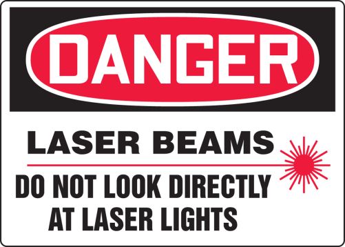 LASER BEAMS DO NOT LOOK DIRECTLY AT LASER LIGHTS (W/GRAPHIC)