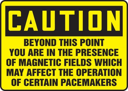 BEYOND THIS POINT YOU ARE IN THE PRESENCE OF MAGNETIC FIELDS WHICH MAY AFFECT THE OPERATION OF CERTAIN PACEMAKERS