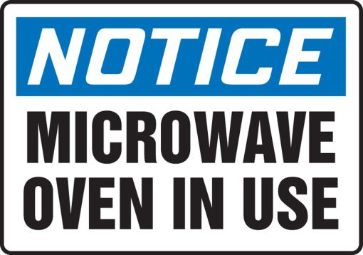 MICROWAVE OVEN IN USE