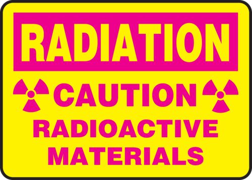 CAUTION RADIOACTIVE MATERIALS (W/GRAPHIC)