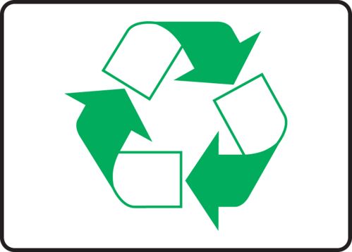 RECYCLABLE SYMBOL (W/GRAPHIC)