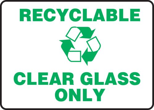 RECYCLABLE CLEAR GLASS ONLY (W/GRAPHIC)