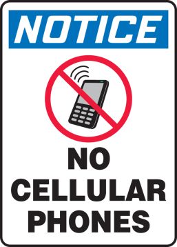 NO CELLULAR PHONES (W/GRAPHIC)