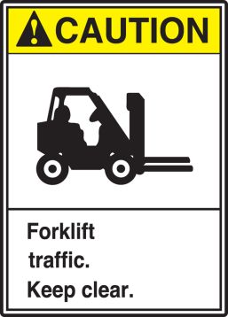 FORKLIFT TRAFFIC KEEP CLEAR (W/GRAPHIC)