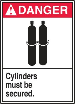 CYLINDERS MUST BE SECURED (W/GRAPHIC)