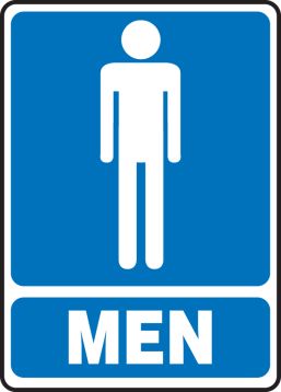 (Graphic) Men (Blue Background) Safety Sign MRST520