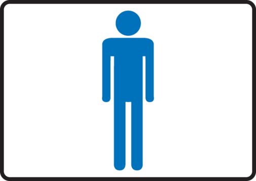 Mens sales restroom sign