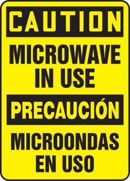 MICROWAVE IN USE (BILINGUAL)