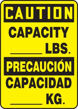 CAPACITY ___ LBS (BILINGUAL)