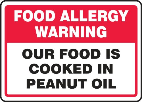 FOOD ALLERGY WARNING OUR FOOD IS COOKED IN PEANUT OIL