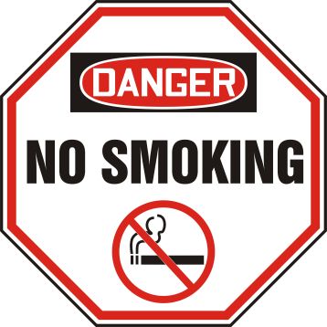 DANGER NO SMOKING (W/GRPAHIC)