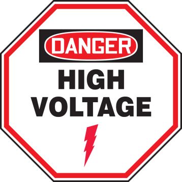 DANGER HIGH VOLTAGE (W/GRAPHIC)