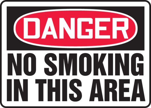 NO SMOKING IN THIS AREA