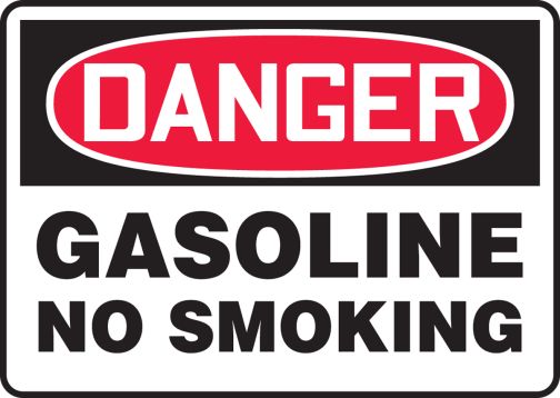 GASOLINE NO SMOKING