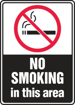 NO SMOKING IN THIS AREA (W/GRAPHIC)