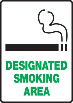 DESIGNATED SMOKING AREA (W/GRAPHIC)