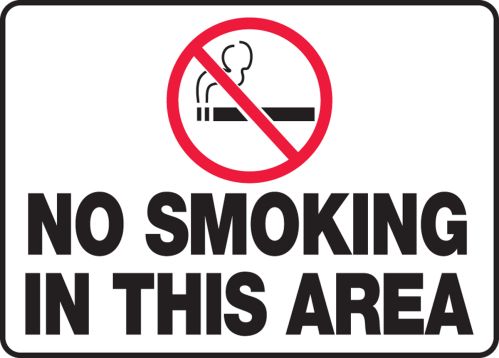 NO SMOKING IN THIS AREA (W/GRAPHIC)