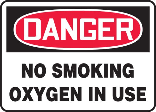 OSHA Danger Sign Oxygen In UseHeavy Duty Sign or Label 