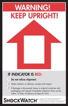 COMPANION LABEL FOR TILTWATCH® INDICATING LABELS