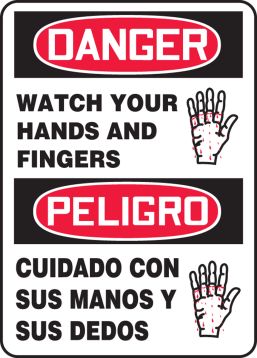 WATCH YOUR HANDS AND FINGERS (W/GRAPHIC) (BILINGUAL)