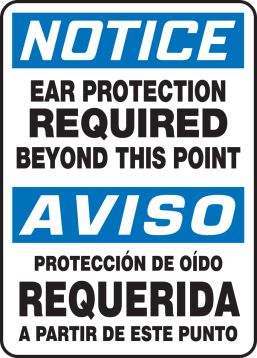 EAR PROTECTION REQUIRED BEYOND THIS POINT