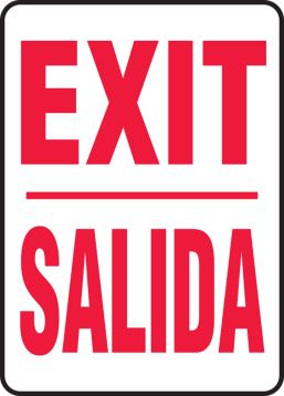 EXIT/SALIDA (BILINGUAL-SPANISH)