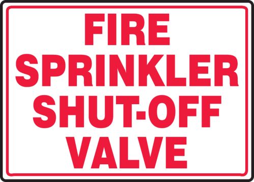 FIRE SPRINKLER SHUT-OFF VALVE