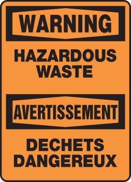 WARNING HAZARDOUS WASTE