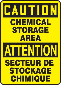 CAUTION CHEMICAL STORAGE AREA