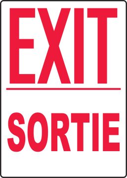 Safety Sign, Legend: EXIT