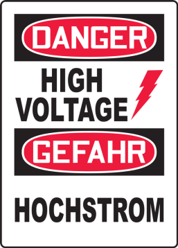 DANGER HIGH VOLTAGE (W/GRAPHIC)