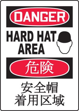 DANGER HARD HAT AREA (W/GRAPHIC)