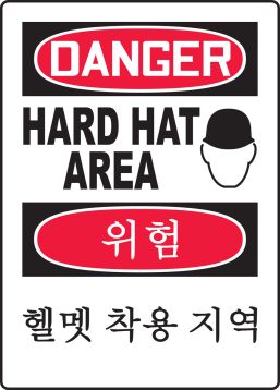 DANGER HARD HAT AREA (W/GRAPHIC)