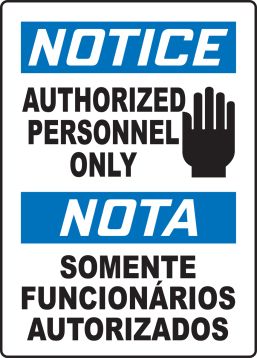 NOTICE AUTHORIZED PERSONNEL ONLY (W/GRAPHIC)